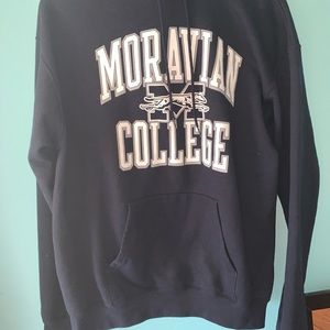 moravian college champion navy hoodie sweatshirt